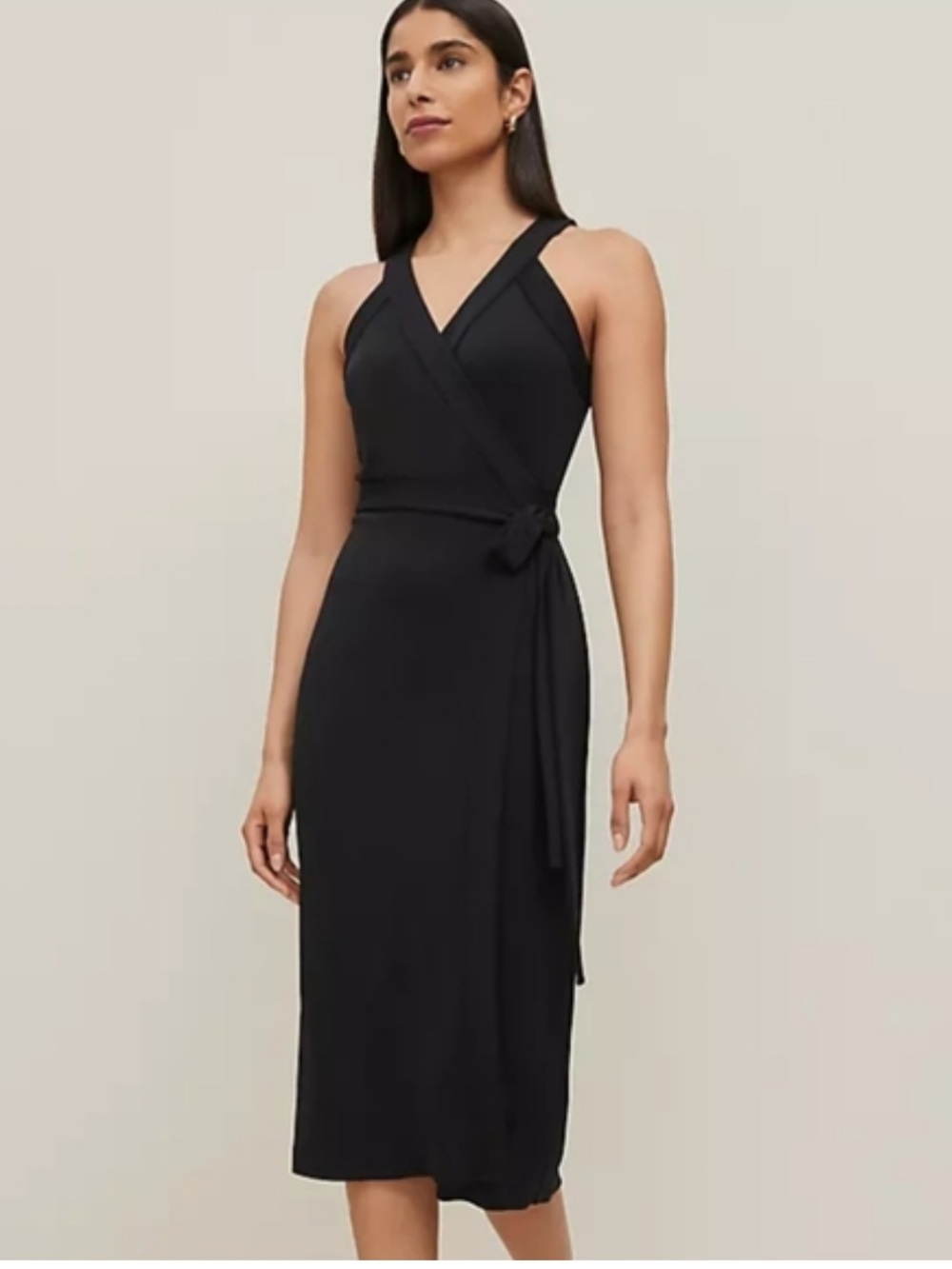 Ann Taylor Navy Wrap Dress Size XS